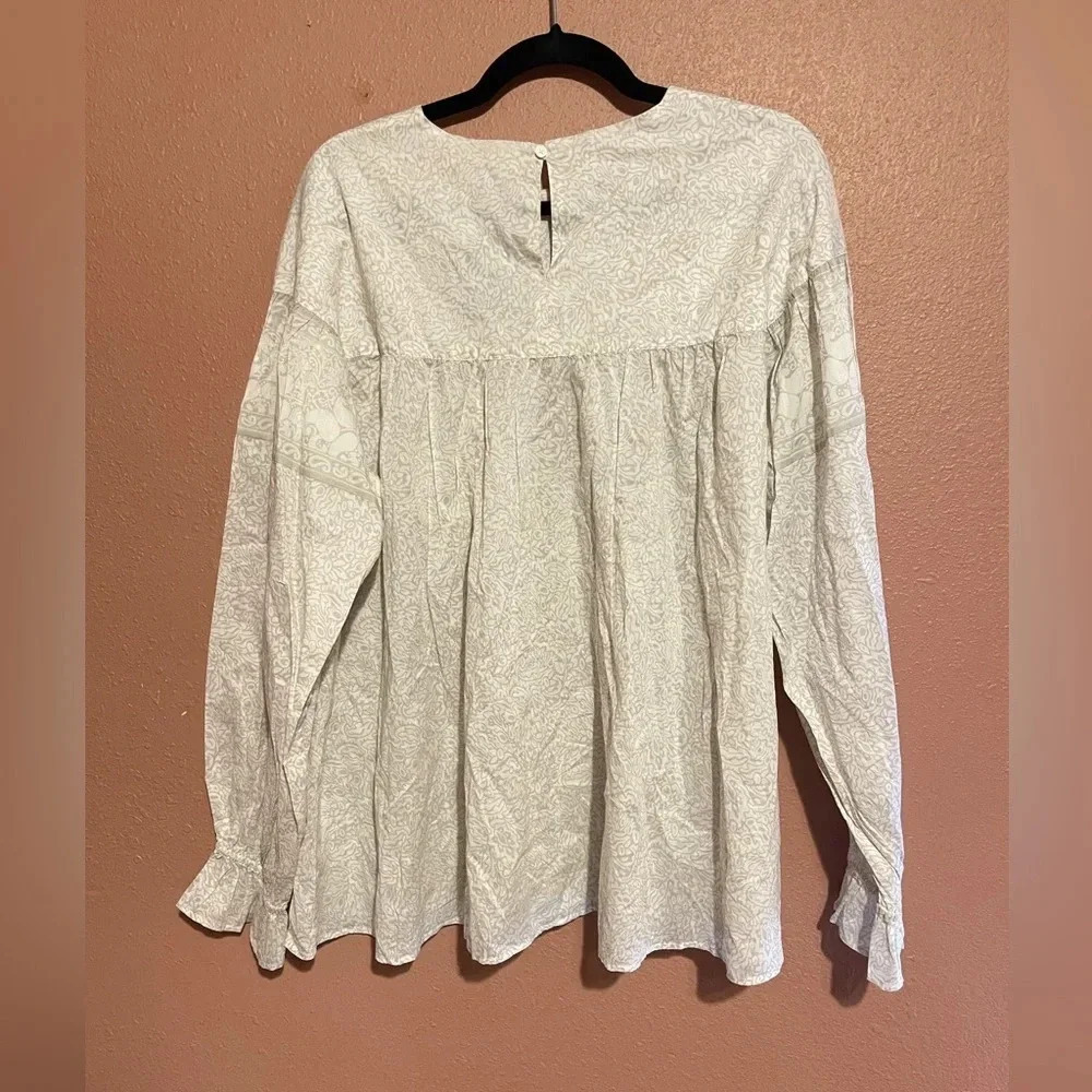 Anna Sui X Uniqlo Cotton Boho Peasant Shirt XL - Picture 3 of 3